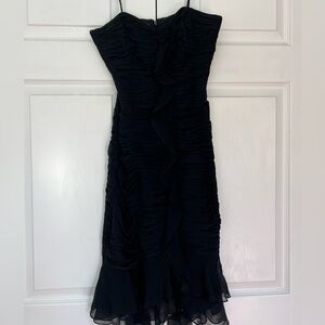 Teri Jon, Size 2, Strapless Black Cocktail Dress.